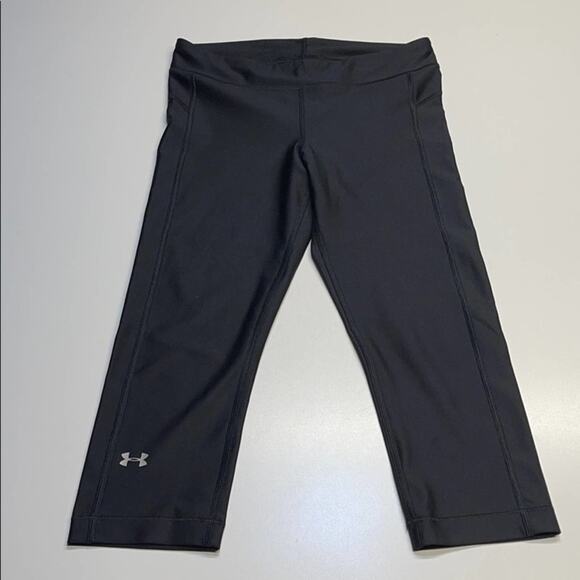 UNDER ARMOUR Womens Black Capri Stretch Pants - Picture 1 of 4